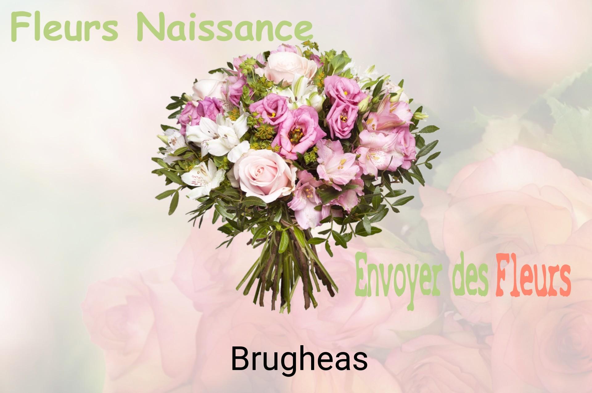 Bouquet de fleurs de naissance livré à Brugheas