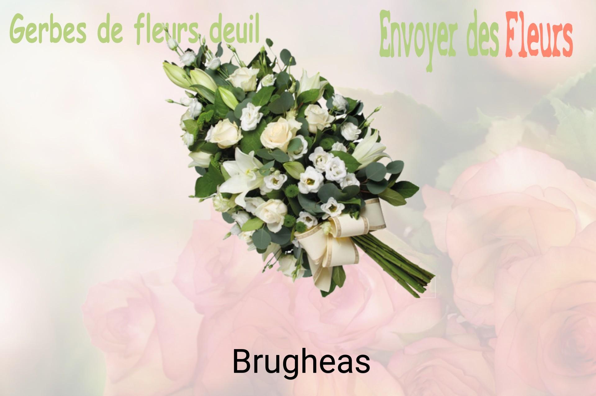 Gerbe de fleurs de deuil livrée à Brugheas